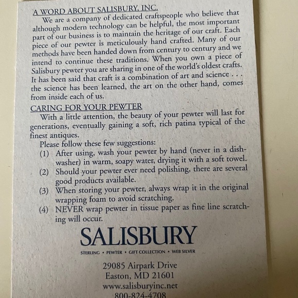 Salisbury Pewter "Southern Craftsmen" Jewel Box - Picture 12 of 13